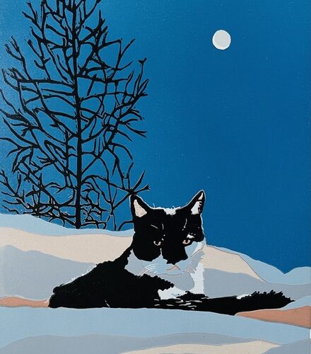 Moon Landscape w/Cat